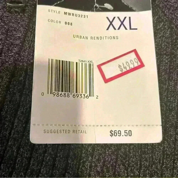 Claiborne Men’s Thin Cable Knit Full Zip Top & Bottom Gray Cardigan Size XXL New - Picture 2 of 9